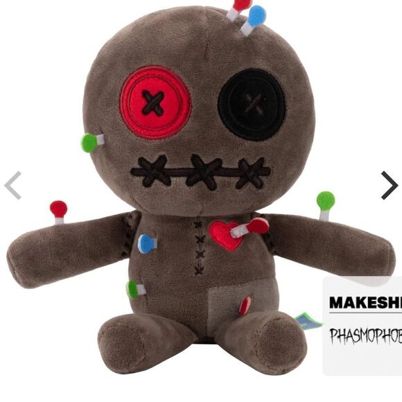 Makeship Cursed Voodoo Doll Plushie Brown NWT in packaging - Picture 1 of 11